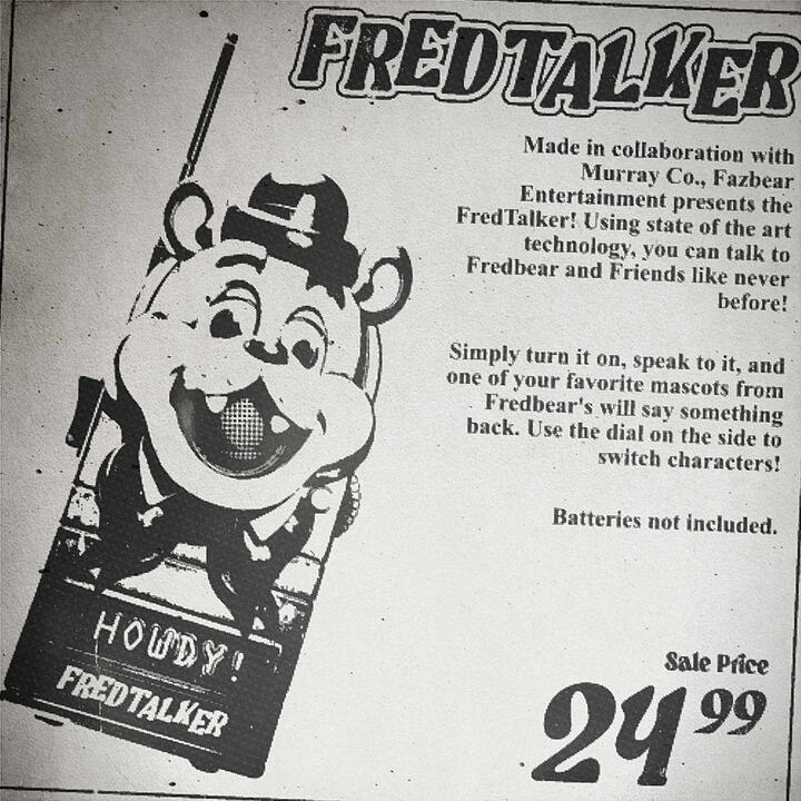 1982 toy catalog ad for the "Fredtalker"