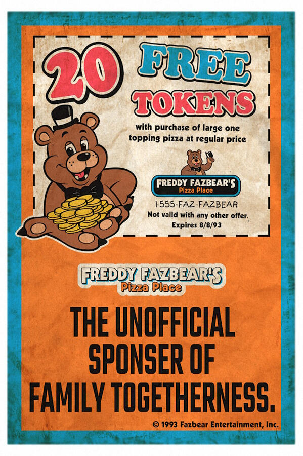 Scan of a Freddy's coupon from 1993